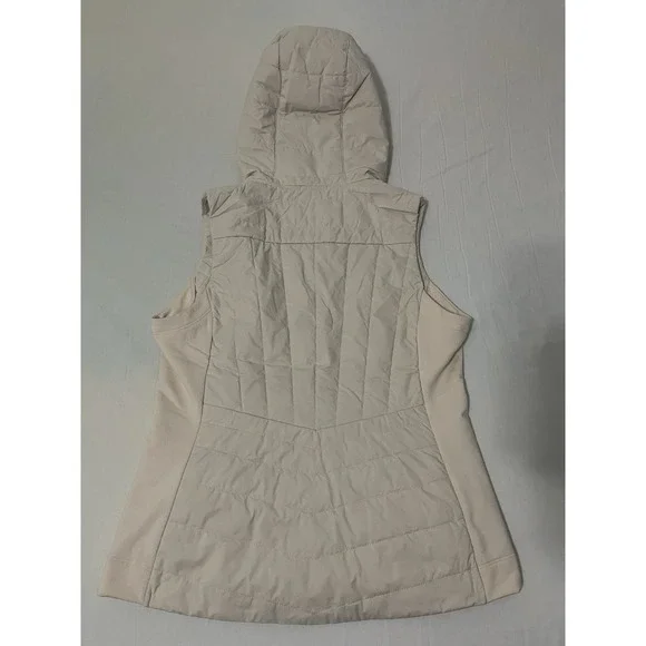 Smartwool Women's Off White Smartloft Hoodie Vest XS Nano Puffer Quilted Zip - Picture 9 of 9